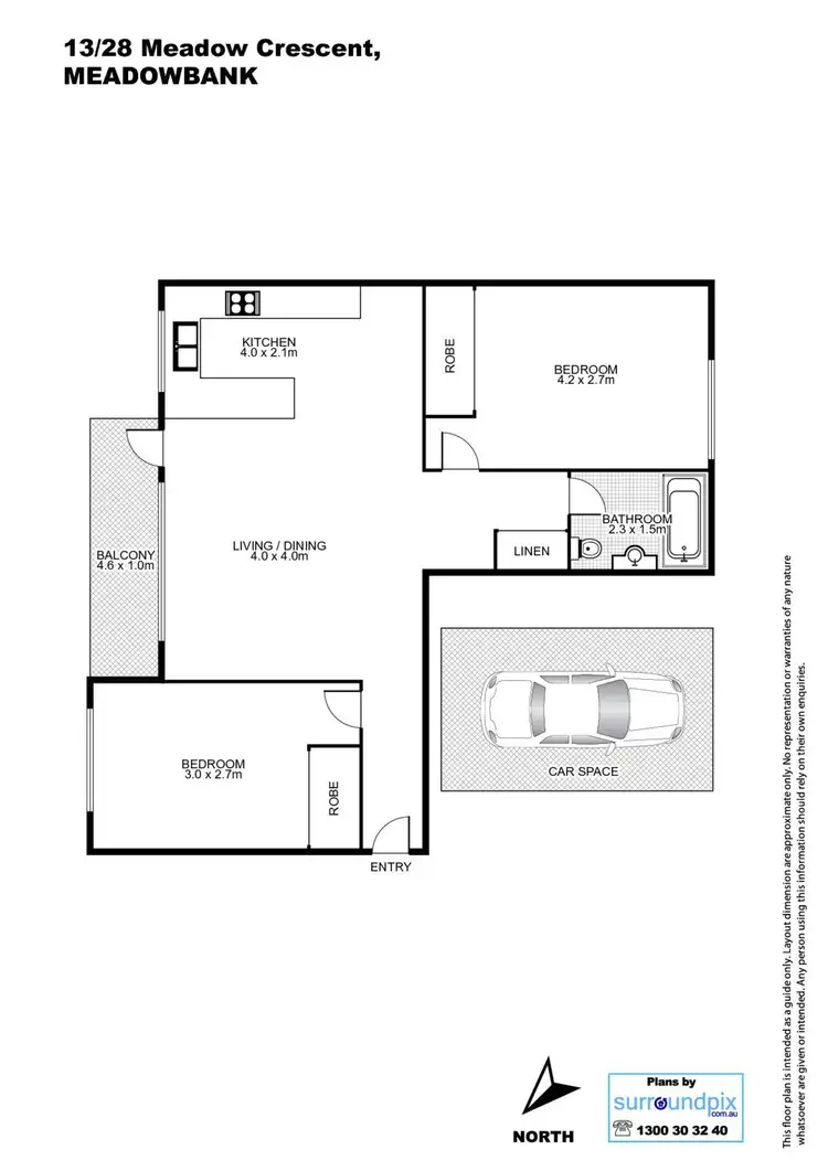 Floorplan of Homely apartment listing, 13/28 Meadow Crescent, Meadowbank NSW 2114