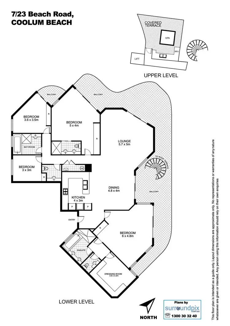 Floorplan of Homely unit listing, Level 3/7/23 Beach Road, Coolum Beach QLD 4573