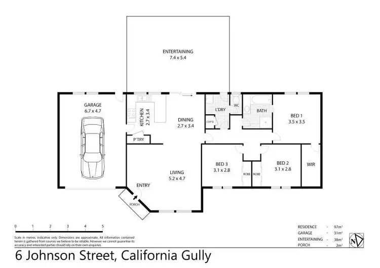 Floorplan of Homely house listing, 6 Johnson Street, California Gully VIC 3556