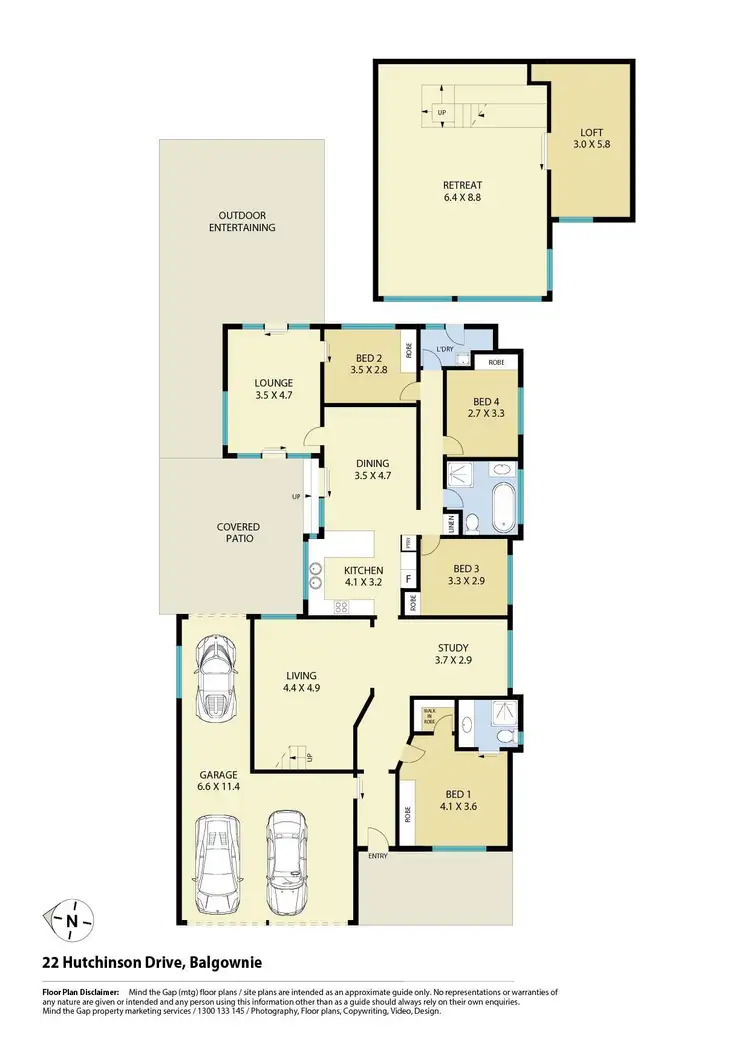 Floorplan of Homely house listing, 22 Hutchinson Drive, Balgownie NSW 2519