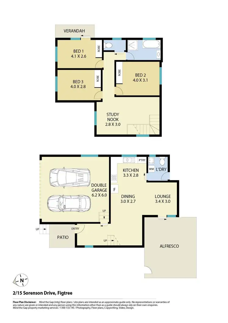 Floorplan of Homely townhouse listing, 2/15 Sorensen Drive, Figtree NSW 2525