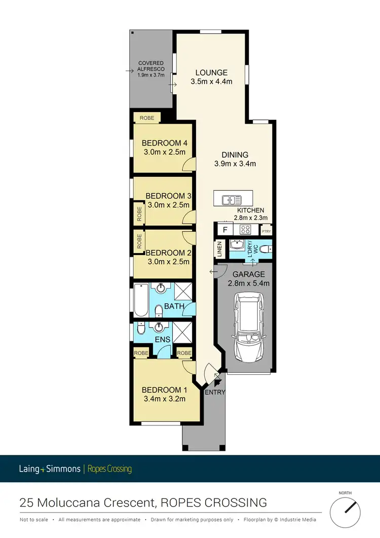 Floorplan of Homely house listing, 25 Moluccana Crescent, Ropes Crossing NSW 2760
