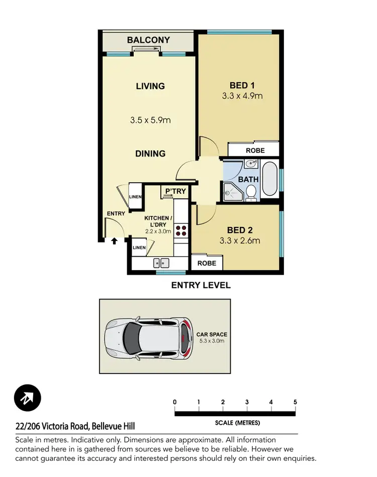 Floorplan of Homely apartment listing, 22/206 Victoria Road, Bellevue Hill NSW 2023