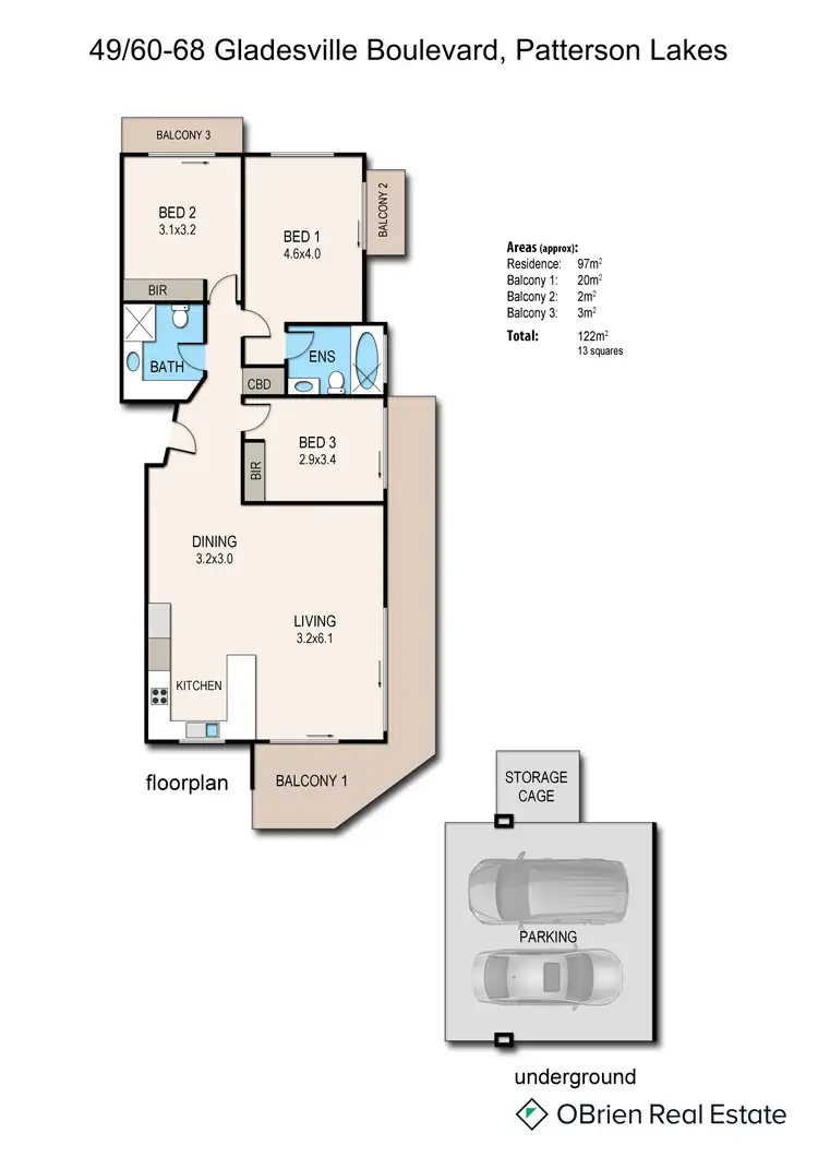 Floorplan of Homely apartment listing, 49/60-68 Gladesville Boulevard, Patterson Lakes VIC 3197