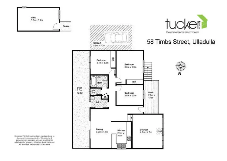 Floorplan of Homely house listing, 58 Timbs Street, Ulladulla NSW 2539