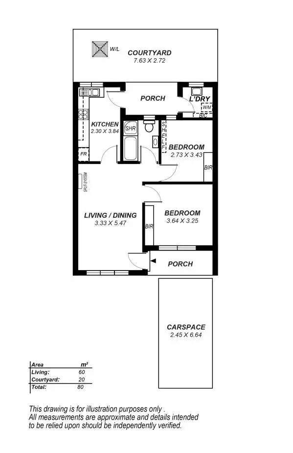 Floorplan of Homely unit listing, 6/4 Dunbar Terrace, Glenelg East SA 5045