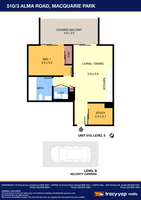 Floorplan of Homely apartment listing, 510/3 Alma Road, Macquarie Park NSW 2113