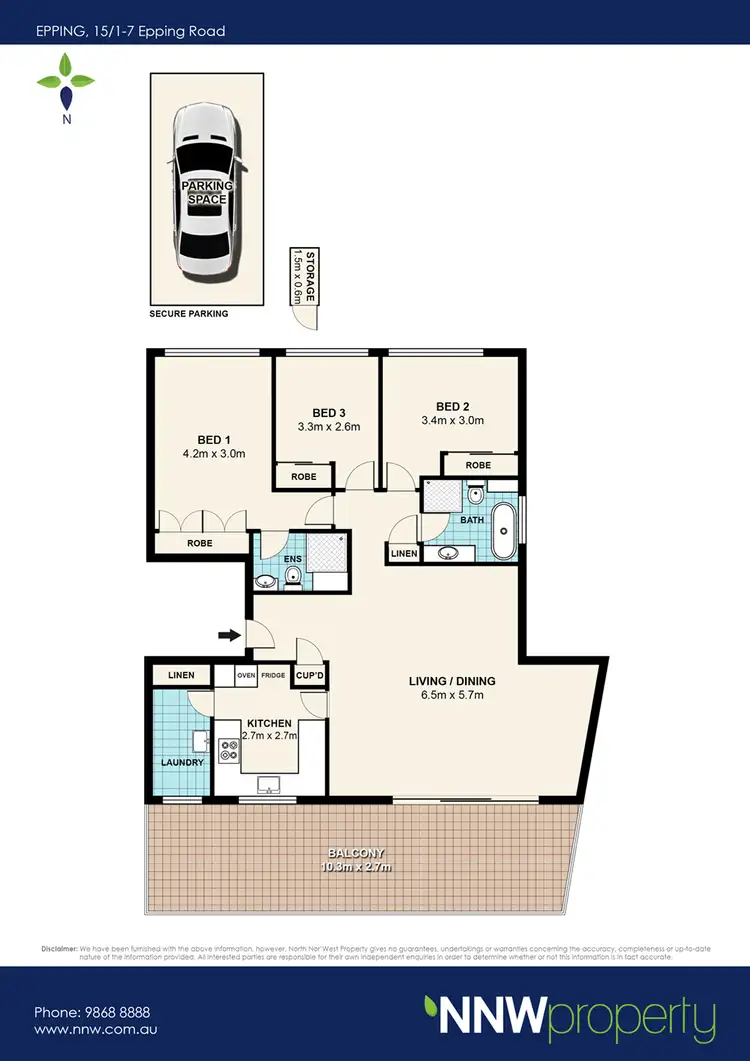 Floorplan of Homely unit listing, 15/7 Epping Road, Epping NSW 2121