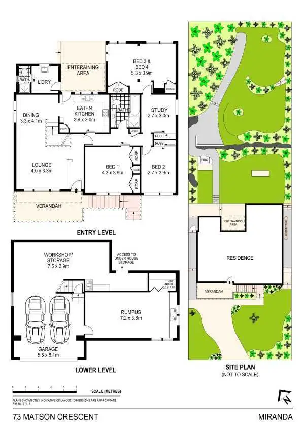 Floorplan of Homely house listing, 73 Matson Crescent, Miranda NSW 2228