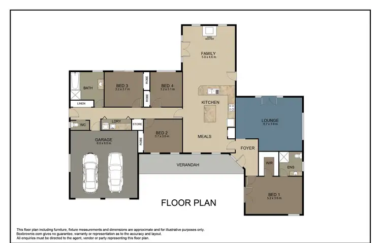Floorplan of Homely house listing, 2 Brewer Drive, Wodonga VIC 3690