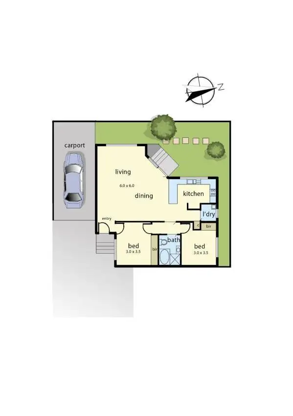 Floorplan of Homely unit listing, 2/58 Benga Avenue, Dandenong VIC 3175