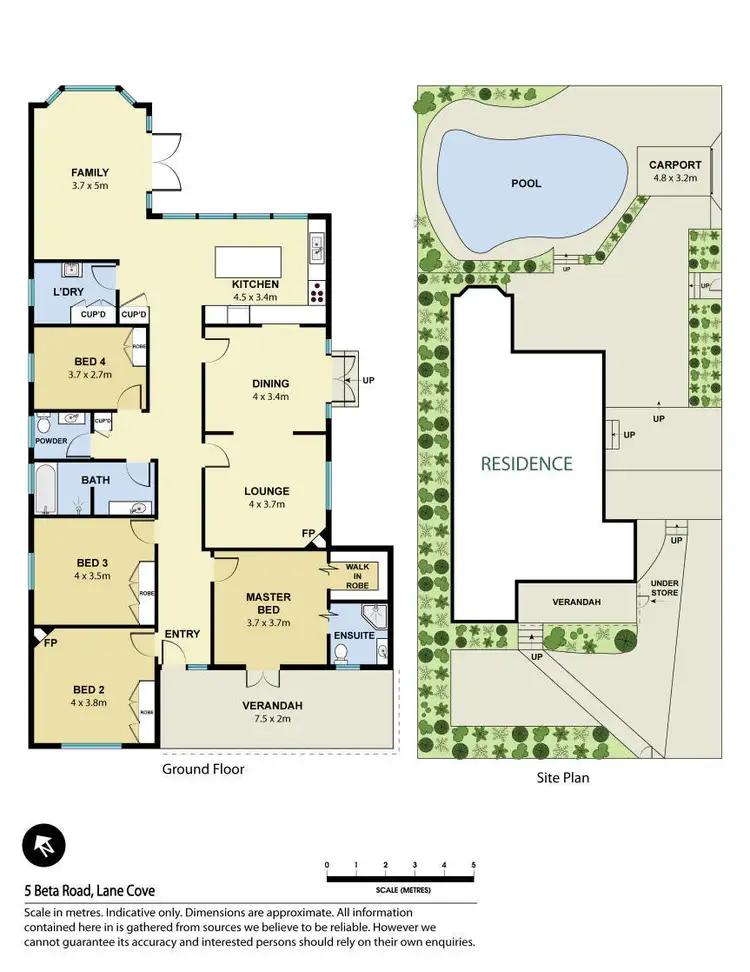 Floorplan of Homely house listing, 5 Beta Road, Lane Cove NSW 2066