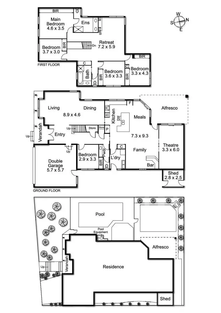 Floorplan of Homely house listing, 2 Merrivale Way, Bundoora VIC 3083
