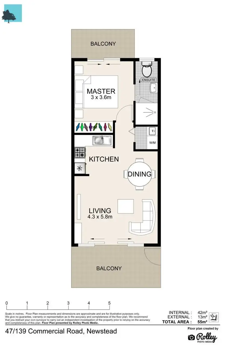 Floorplan of Homely apartment listing, 47/139 Commercial Road, Teneriffe QLD 4005