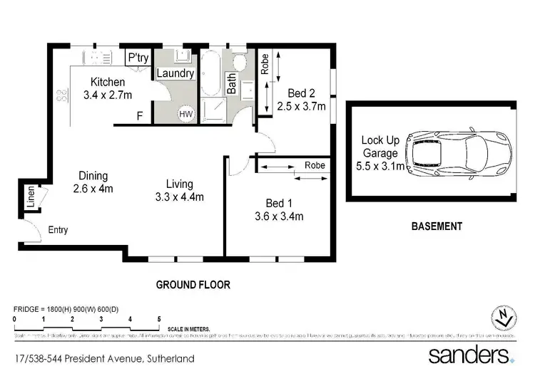 Floorplan of Homely unit listing, 17/538 President Avenue, Sutherland NSW 2232