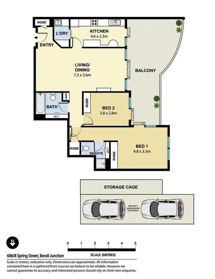 Floorplan of Homely apartment listing, 606/8 Spring Street, Bondi Junction NSW 2022