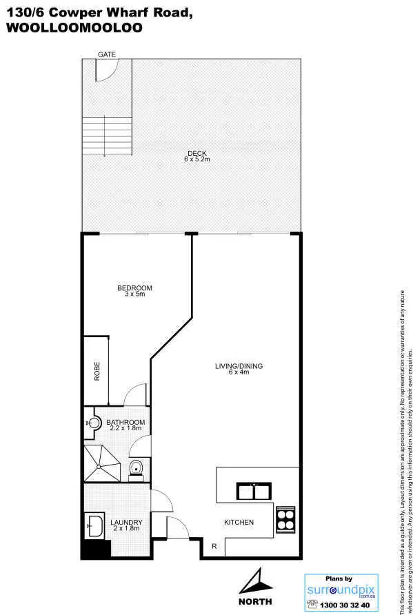 Floorplan of Homely apartment listing, 130/6 Cowper Wharf Roadway, Woolloomooloo NSW 2011