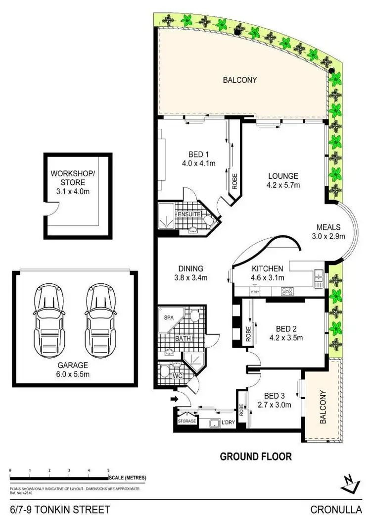 Floorplan of Homely apartment listing, 6/7-9 Tonkin Street, Cronulla NSW 2230