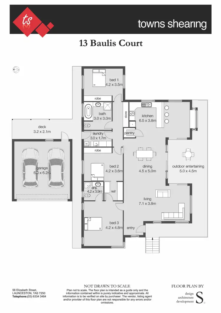 Floorplan of Homely house listing, 13 Baulis Court, Youngtown TAS 7249