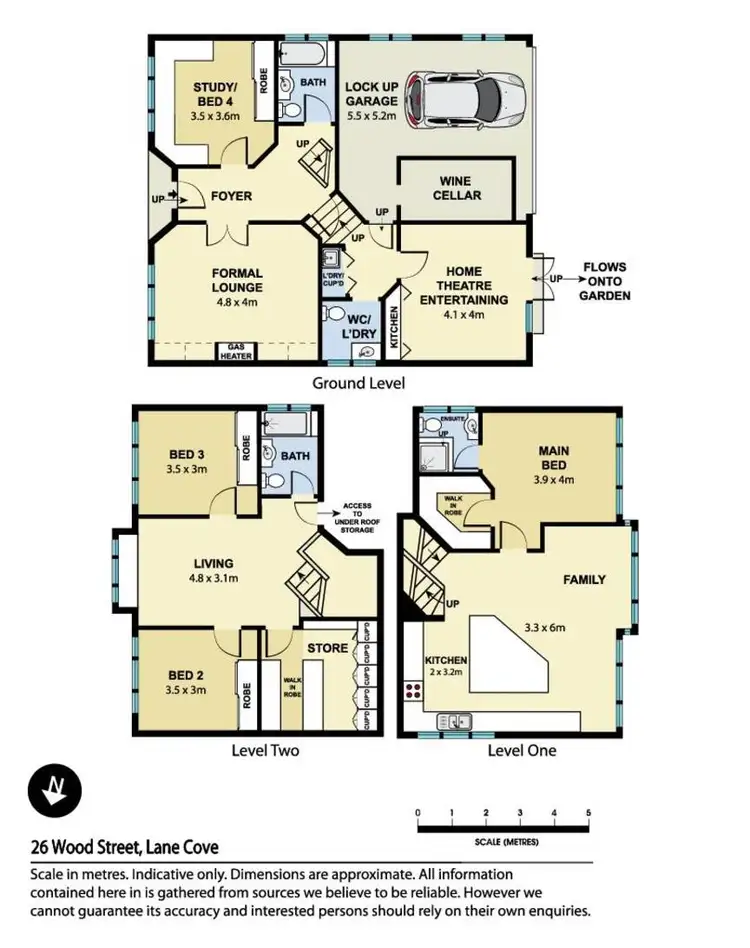 Floorplan of Homely house listing, 26 Wood Street, Lane Cove NSW 2066