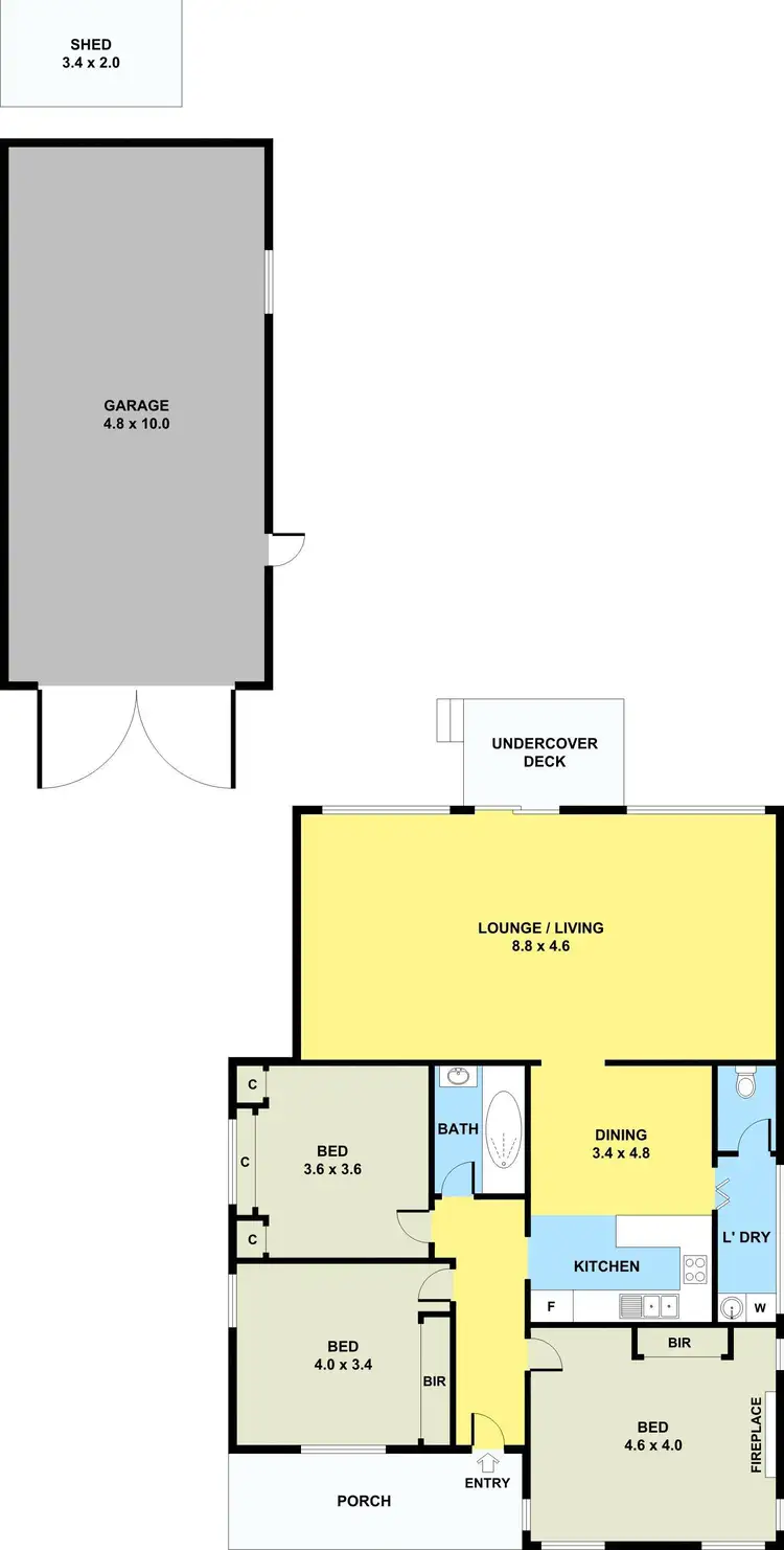 Floorplan of Homely house listing, 84 Widford Street, Glenroy VIC 3046