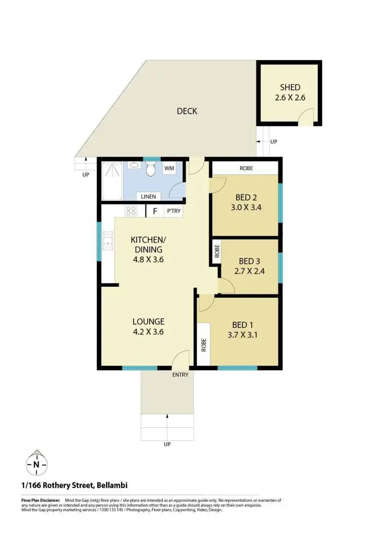Floorplan of Homely house listing, 1/166 Rothery Street, Bellambi NSW 2518