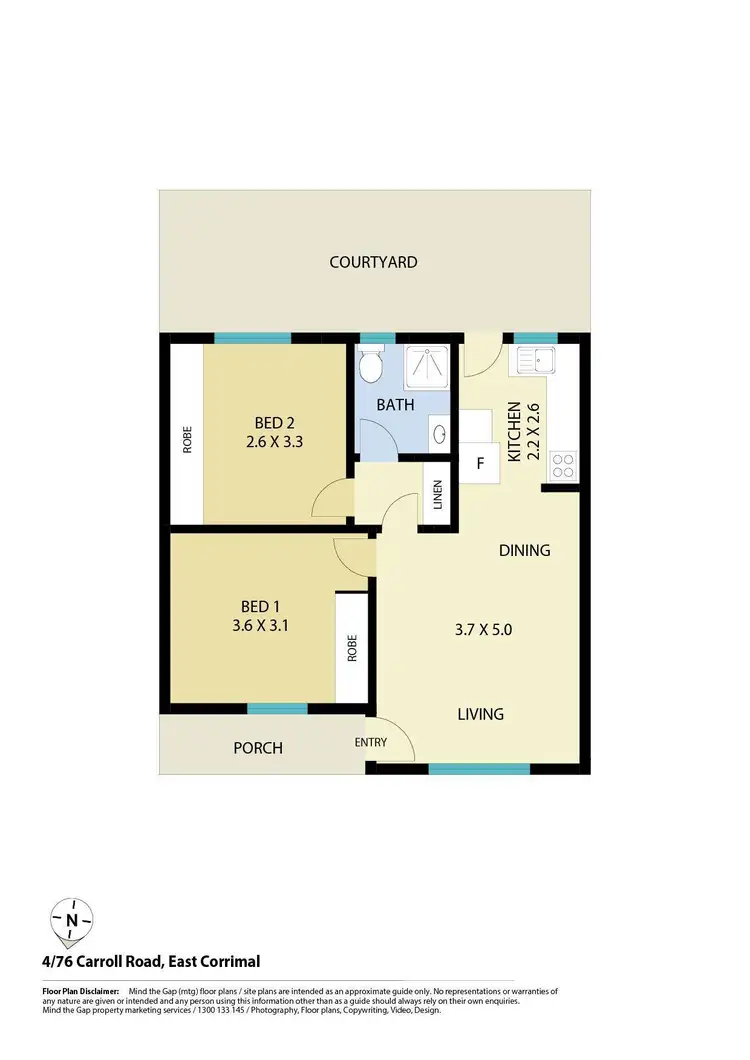 Floorplan of Homely apartment listing, 4/76 Carroll Road, East Corrimal NSW 2518