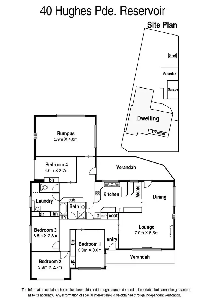 Floorplan of Homely house listing, 40 Hughes Parade, Reservoir VIC 3073