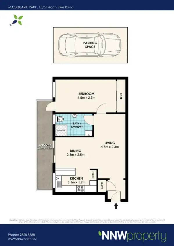 Floorplan of Homely unit listing, 15/5 Peach Tree Road, Macquarie Park NSW 2113
