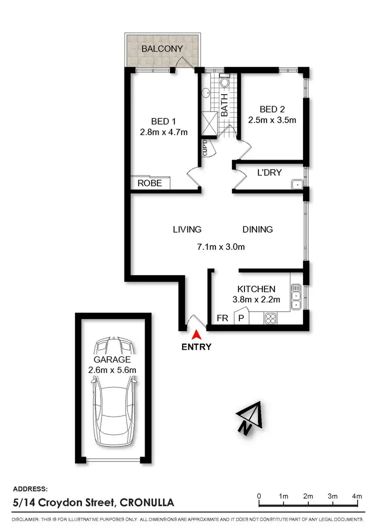 Floorplan of Homely unit listing, 5/14 Croydon Street, Cronulla NSW 2230