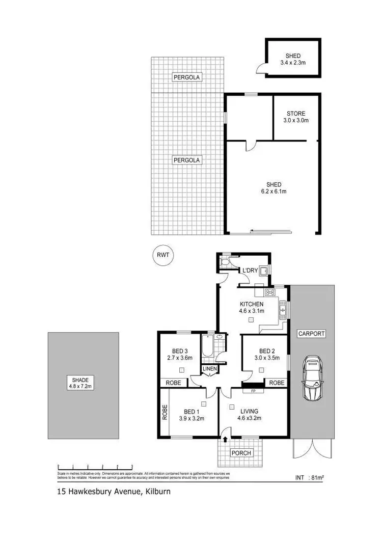 Floorplan of Homely house listing, 15 Hawkesbury Avenue, Kilburn SA 5084