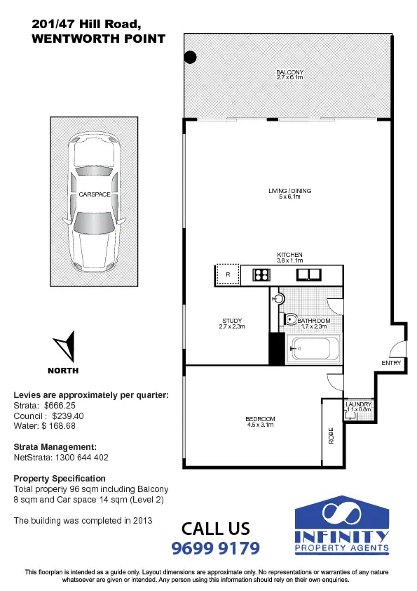 Floorplan of Homely apartment listing, Level 2/201/47 Hill Road, Wentworth Point NSW 2127
