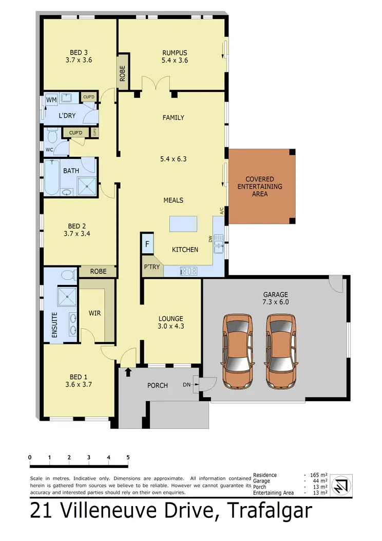 Floorplan of Homely house listing, 21 Villeneuve Drive, Trafalgar VIC 3824