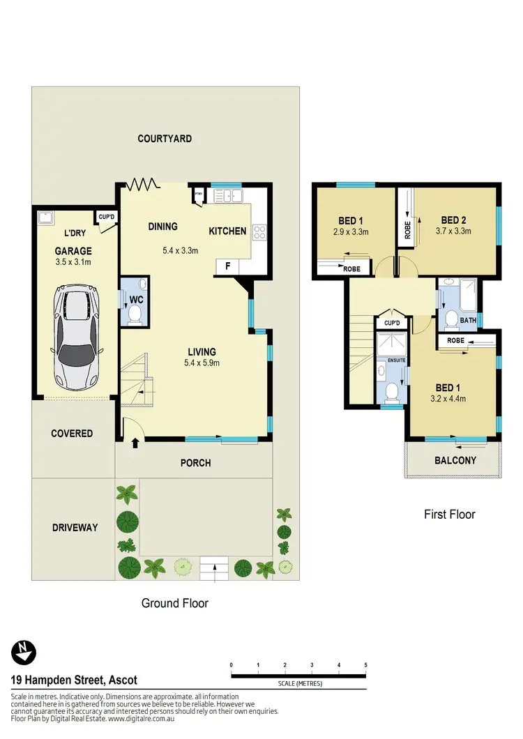 Floorplan of Homely townhouse listing, 19 Hampden Street, Ascot QLD 4007