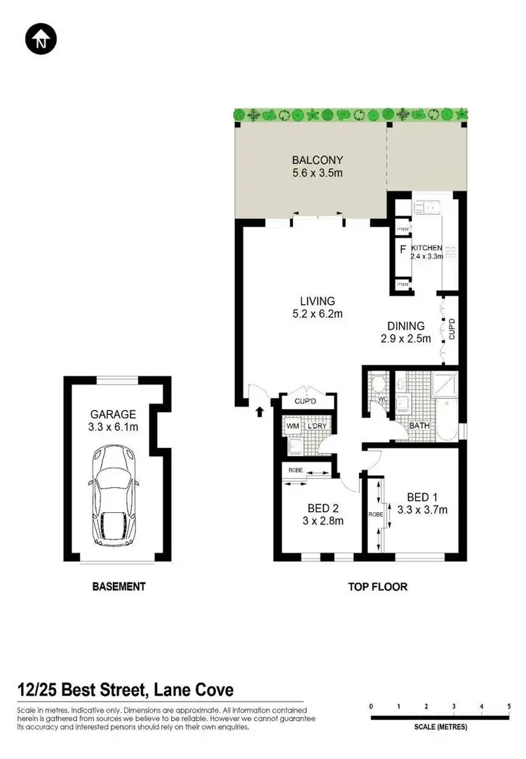 Floorplan of Homely apartment listing, 12/25 Best Street, Lane Cove NSW 2066