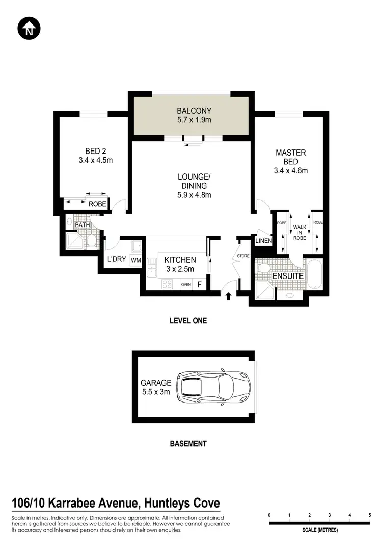 Floorplan of Homely apartment listing, 106/10 Karrabee Avenue, Huntleys Cove NSW 2111