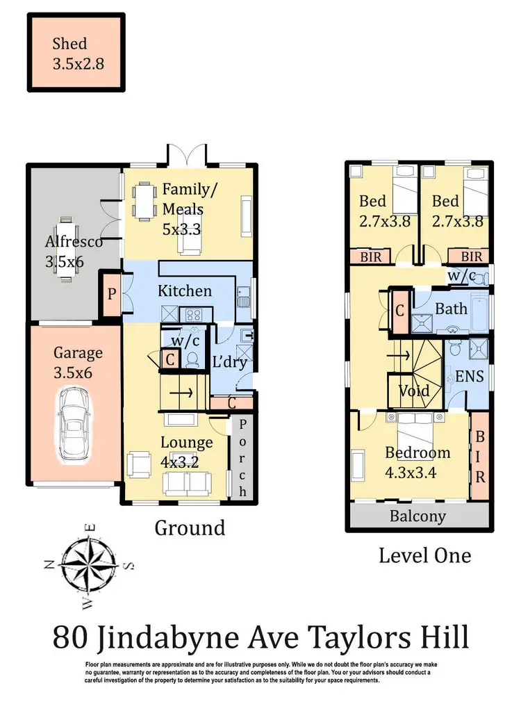 Floorplan of Homely townhouse listing, 80 Jindabyne Avenue, Taylors Hill VIC 3037