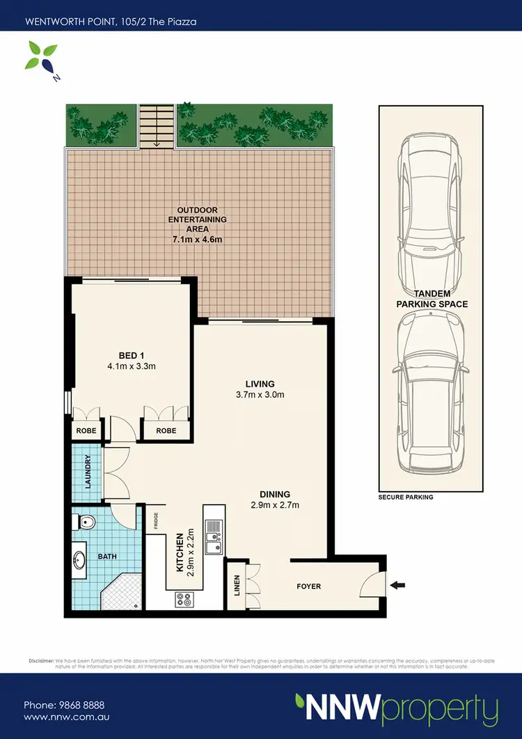 Floorplan of Homely unit listing, 105/2 The Piazza, Wentworth Point NSW 2127