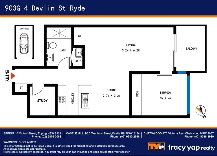 Floorplan of Homely apartment listing, 903G/4 Devlin Street, Ryde NSW 2112