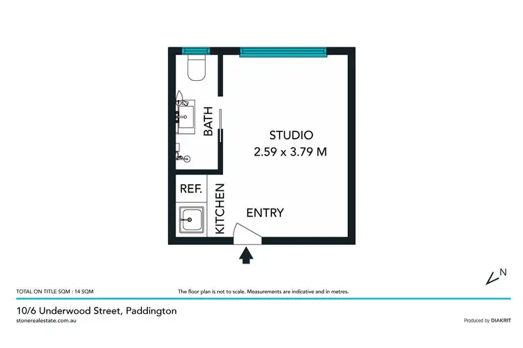 Floorplan of Homely apartment listing, 10/6 Underwood Street, Paddington NSW 2021