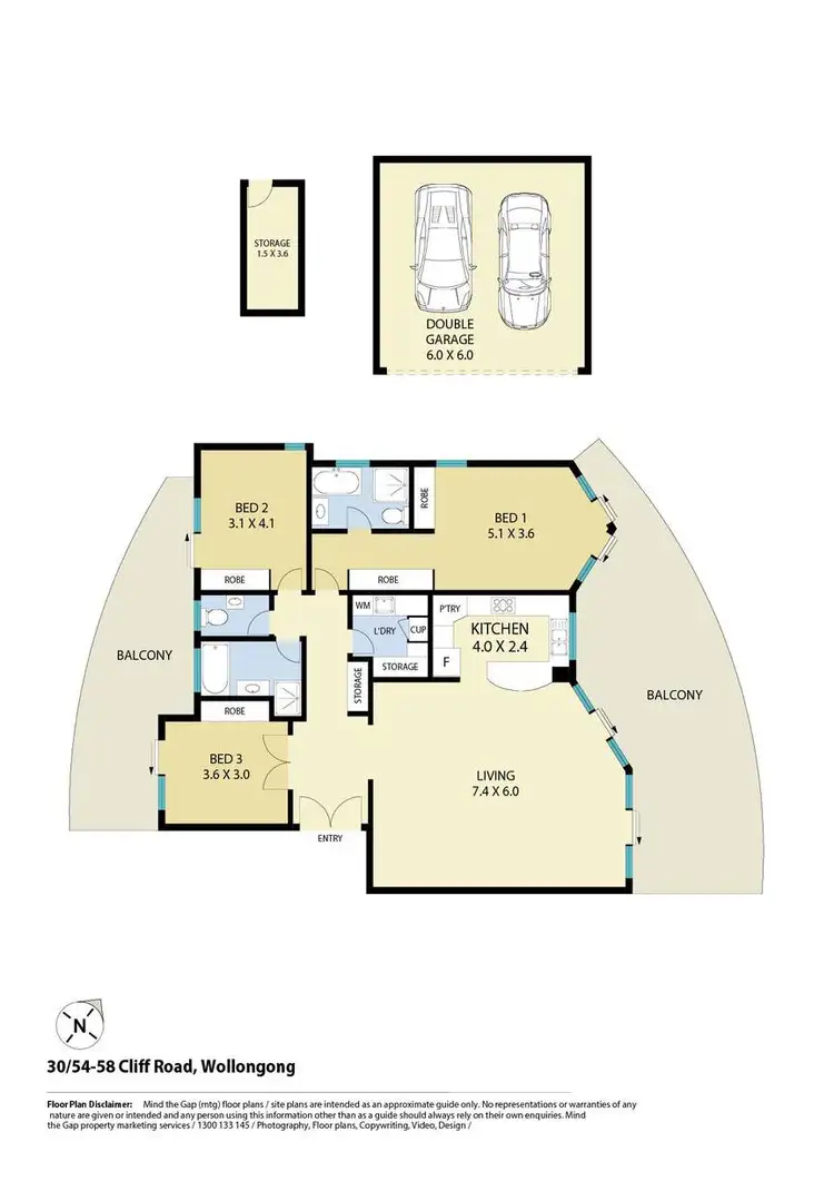 Floorplan of Homely apartment listing, 30/54-58 Cliff Road, Wollongong NSW 2500
