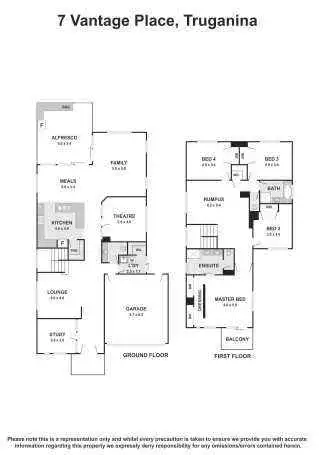 Floorplan of Homely house listing, 7 Vantage Place, Truganina VIC 3029