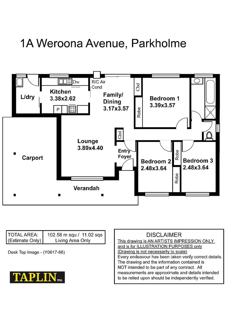 Floorplan of Homely house listing, 1a Weroona Avenue, Park Holme SA 5043