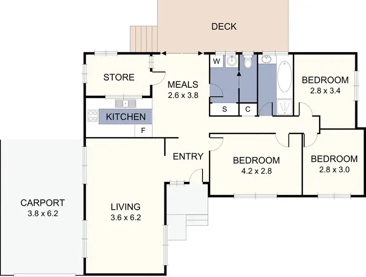 Floorplan of Homely house listing, 7 Kay Court, Broadmeadows VIC 3047