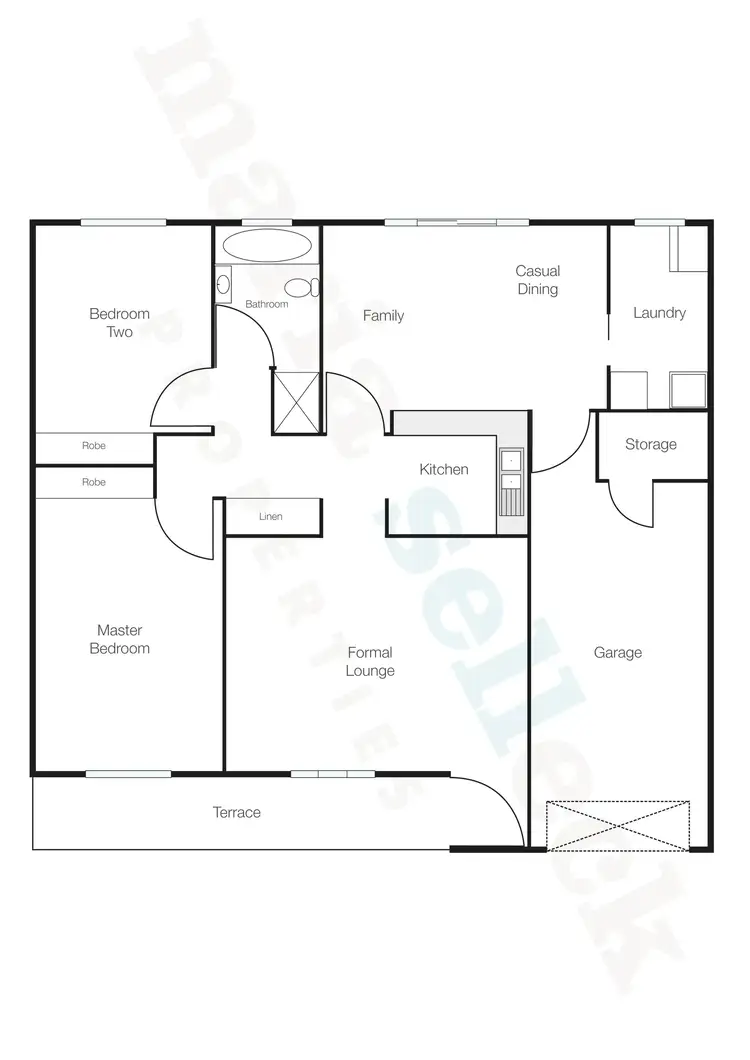 Floorplan of Homely townhouse listing, 1/60 Marr Street, Pearce ACT 2607