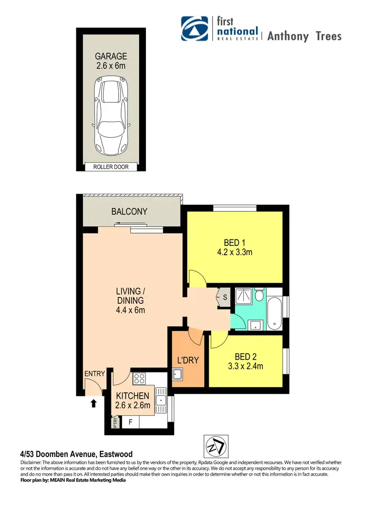 Floorplan of Homely unit listing, 4/53 Doomben Avenue, Eastwood NSW 2122