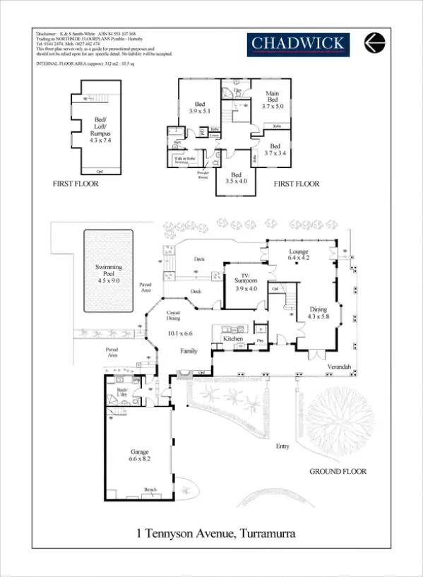 Floorplan of Homely house listing, 1 Tennyson Avenue, Turramurra NSW 2074