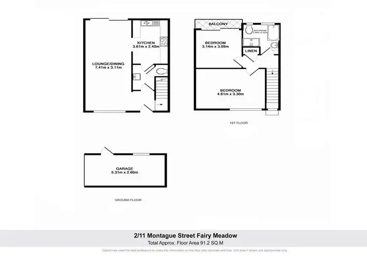 Floorplan of Homely unit listing, 2/11 Montague Street, Fairy Meadow NSW 2519