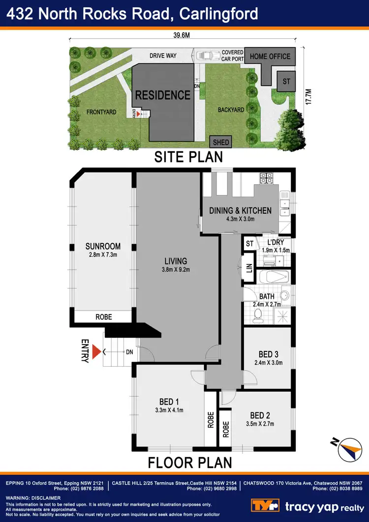Floorplan of Homely house listing, 432 North Rocks Road, Carlingford NSW 2118