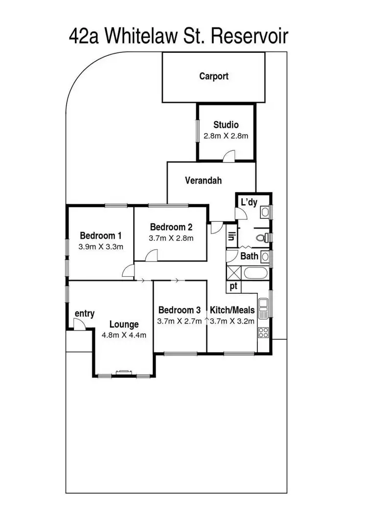 Floorplan of Homely house listing, 42A Whitelaw Street, Reservoir VIC 3073